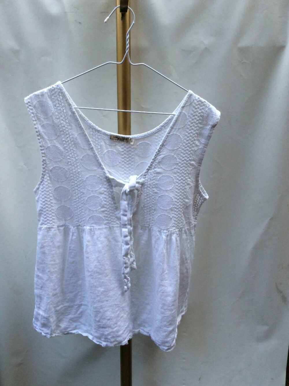 100% LINEN Lungo L'Arno Made In Italy Sleeveless Top Size M